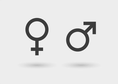 male and female gender symbols